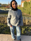Deep grey side knot wool jacket