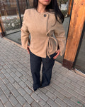 Soft Sand Side Knot Wool Jacket
